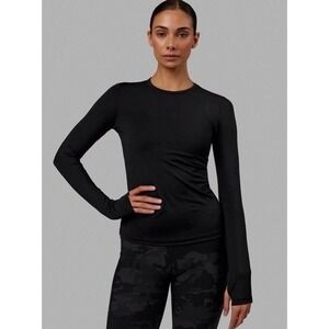NWOT Lskd Performance Long Sleeve Top Black Thumbholes Women's Small Athletic